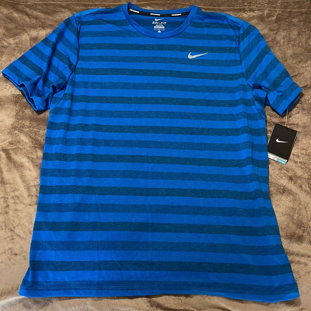 Nike Drifit Running Shirt (blue, large)